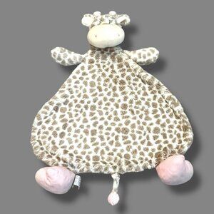 Demdaco Nat & Jules Sadie Giraffe Play Mat Lovey Large 22" Security Blanket Pink